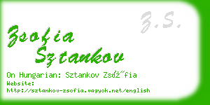 zsofia sztankov business card